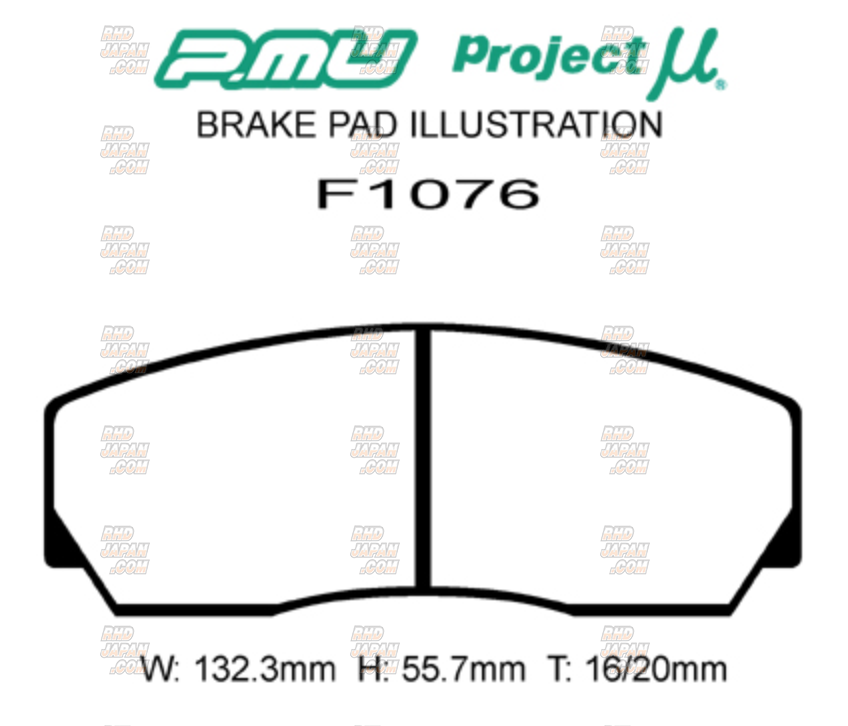 Project Mu Brake Pads Type HC+ AP Racing Alcon TRUST 4 Pot